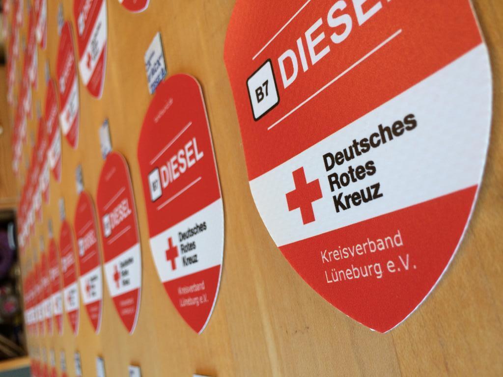 Tankfreunde des DRK-Kreisverbands Lüneburg zum Aufkleben